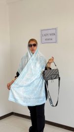 شال Dior ( دیور ) جنگلی آبی روشن - تصویر 2