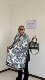 شال Dior ( دیور ) جنگلی مشکی - تصویر 2